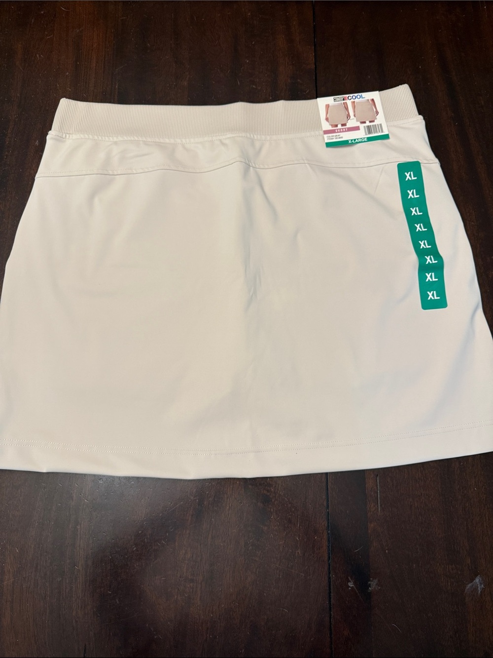 32 Degrees Cool Cream Active Skort with Side Pockets. Size XL. New